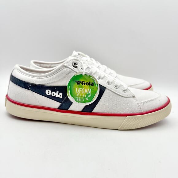 Gola Mens Comet Sneakers EU 43 US 10 White Navy Red Canvas NIB - Picture 5 of 13